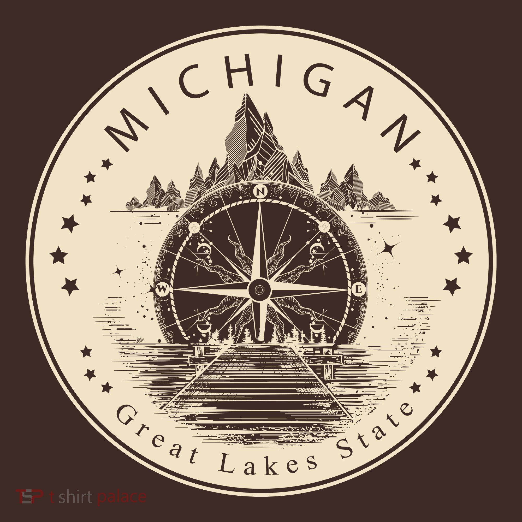 Michigan Compass Great Lake State MI Pride USA Beanie