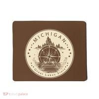 Michigan Compass Great Lake State MI Pride USA Mousepad thumb 0