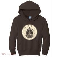 Michigan Compass Great Lake State MI Pride USA Kids Hoodie thumb 0