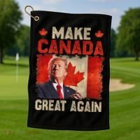 Make Canada Great Again Trump Golf Towel thumb 1