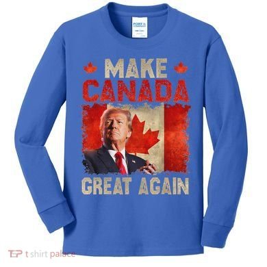 Make Canada Great Again Trump Kids Long Sleeve Shirt