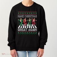 Make Christmas Great Again Ugly Sweaters Trump Dance Santa Women's Sweatshirt thumb 0