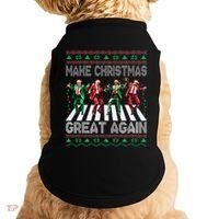 Make Christmas Great Again Ugly Sweaters Trump Dance Santa Doggie Tank thumb 0