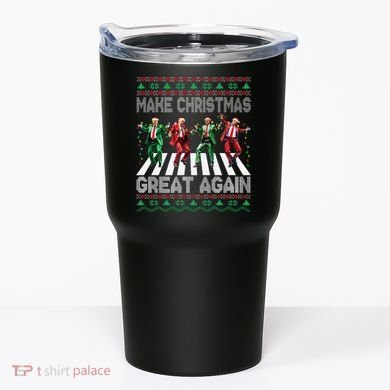 Make Christmas Great Again Ugly Sweaters Trump Dance Santa Tumbler
