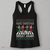 Make Christmas Great Again Ugly Sweaters Trump Dance Santa Women's Tank Top thumb 3