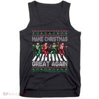 Make Christmas Great Again Ugly Sweaters Trump Dance Santa Tank Top thumb 0