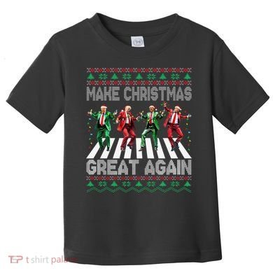 Make Christmas Great Again Ugly Sweaters Trump Dance Santa Toddler T-Shirt
