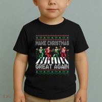 Make Christmas Great Again Ugly Sweaters Trump Dance Santa Toddler T-Shirt thumb 2