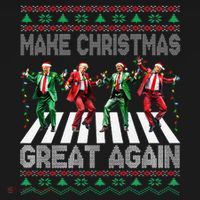 Make Christmas Great Again Ugly Sweaters Trump Dance Santa Toddler T-Shirt thumb 4