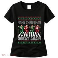 Make Christmas Great Again Ugly Sweaters Trump Dance Santa Women's T-Shirt thumb 0