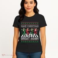 Make Christmas Great Again Ugly Sweaters Trump Dance Santa Women's T-Shirt thumb 4
