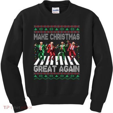 Make Christmas Great Again Ugly Sweaters Trump Dance Santa Kids Sweatshirt