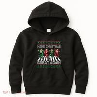 Make Christmas Great Again Ugly Sweaters Trump Dance Santa Kids Hoodie thumb 0