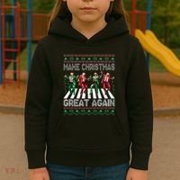 Make Christmas Great Again Ugly Sweaters Trump Dance Santa Kids Hoodie thumb 3