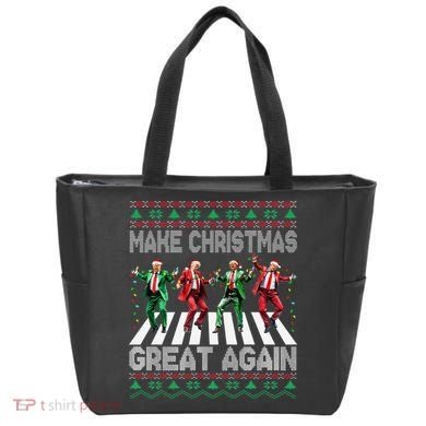 Make Christmas Great Again Ugly Sweaters Trump Dance Santa Tote Bag