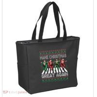 Make Christmas Great Again Ugly Sweaters Trump Dance Santa Tote Bag thumb 2