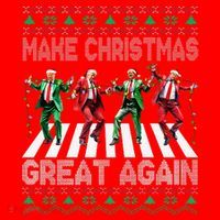 Make Christmas Great Again Ugly Sweaters Trump Dance Santa Santa Hat thumb 1