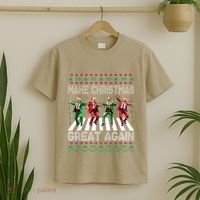 Make Christmas Great Again Ugly Sweaters Trump Dance Santa T-Shirt thumb 2