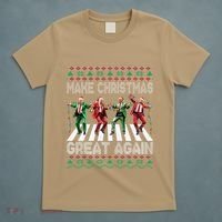 Make Christmas Great Again Ugly Sweaters Trump Dance Santa T-Shirt thumb 5