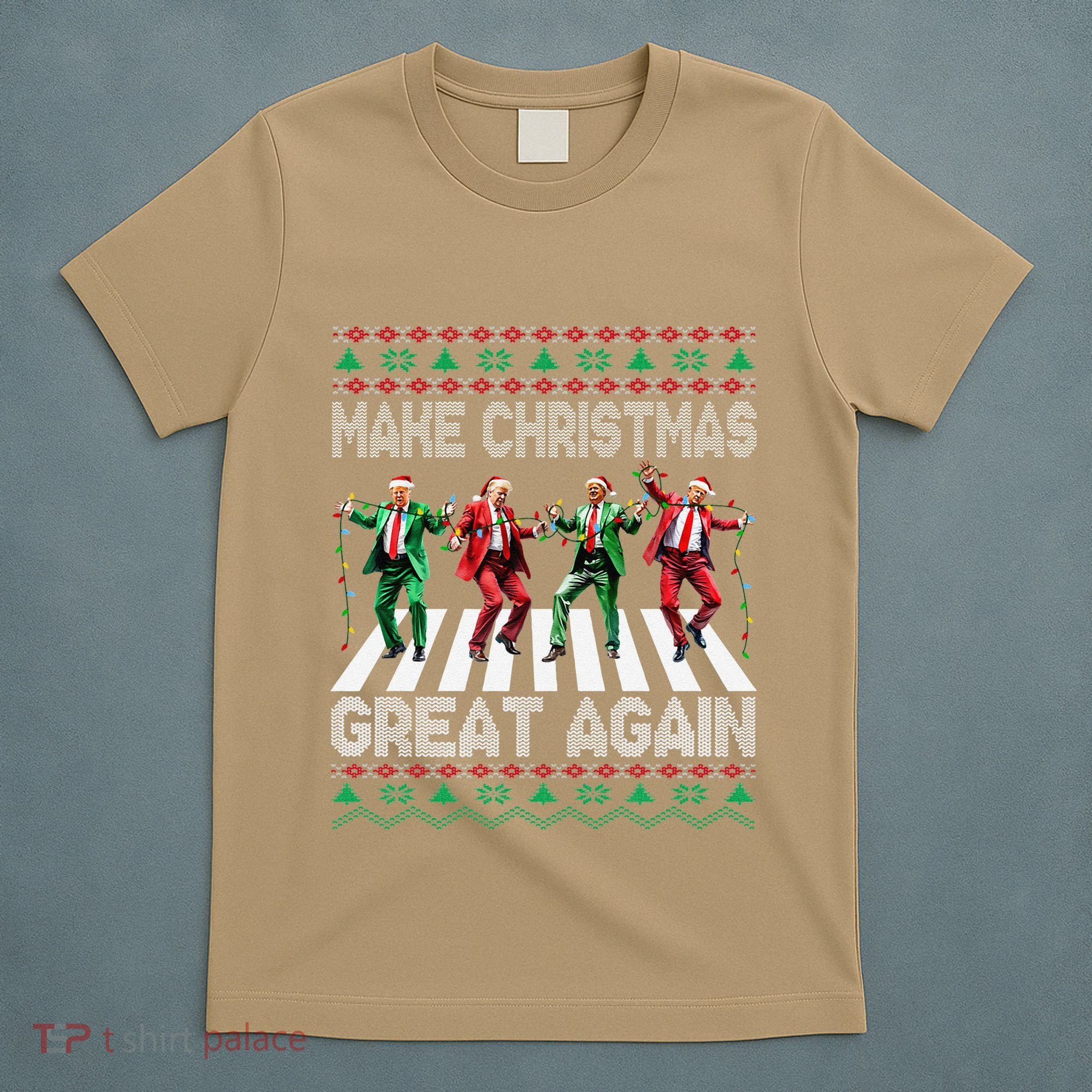 Make Christmas Great Again Ugly Sweaters Trump Dance Santa T-Shirt