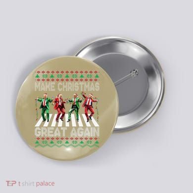 Make Christmas Great Again Ugly Sweaters Trump Dance Santa Button