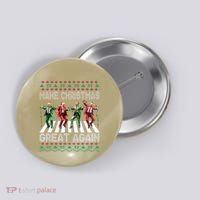 Make Christmas Great Again Ugly Sweaters Trump Dance Santa Button thumb 0