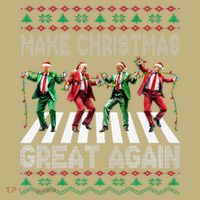 Make Christmas Great Again Ugly Sweaters Trump Dance Santa Kids T-Shirt thumb 2