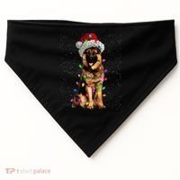 Merry Christmas German Shepherd Santa Hat Lights Xmas USA-Made Doggie Bandana thumb 0