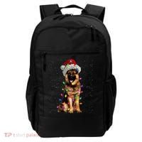 Merry Christmas German Shepherd Santa Hat Lights Xmas Backpack thumb 0