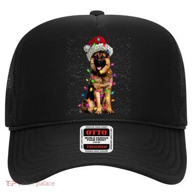 Merry Christmas German Shepherd Santa Hat Lights Xmas Hat