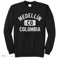 Medellin Colombia Gym Style Distressed White Print Sweatshirt thumb 0