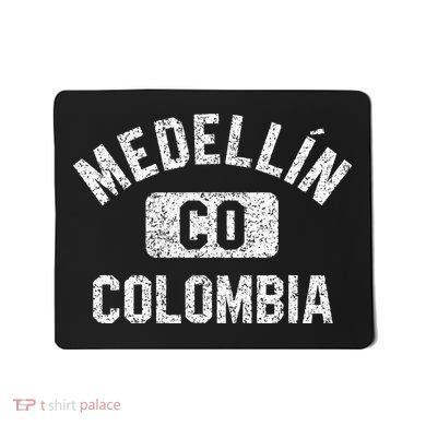 Medellin Colombia Gym Style Distressed White Print Mousepad