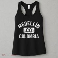 Medellin Colombia Gym Style Distressed White Print Women's Tank Top thumb 3
