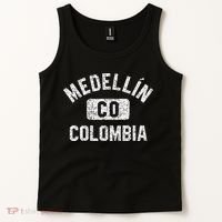 Medellin Colombia Gym Style Distressed White Print Tank Top thumb 2