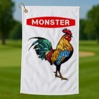 Monster Cock Gift Funny Big Dick Energy Gift Golf Towel thumb 1