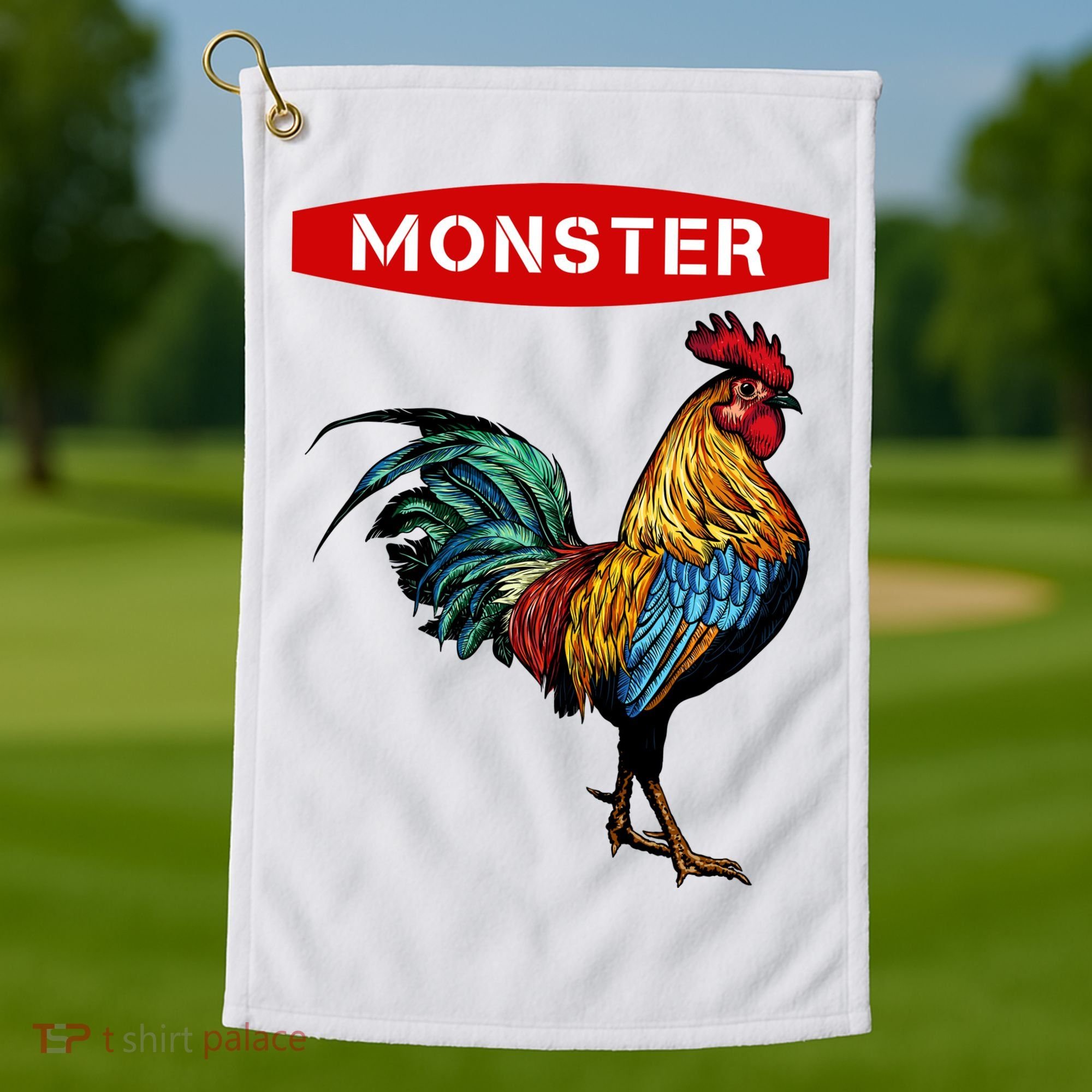 Monster Cock Gift Funny Big Dick Energy Gift Golf Towel