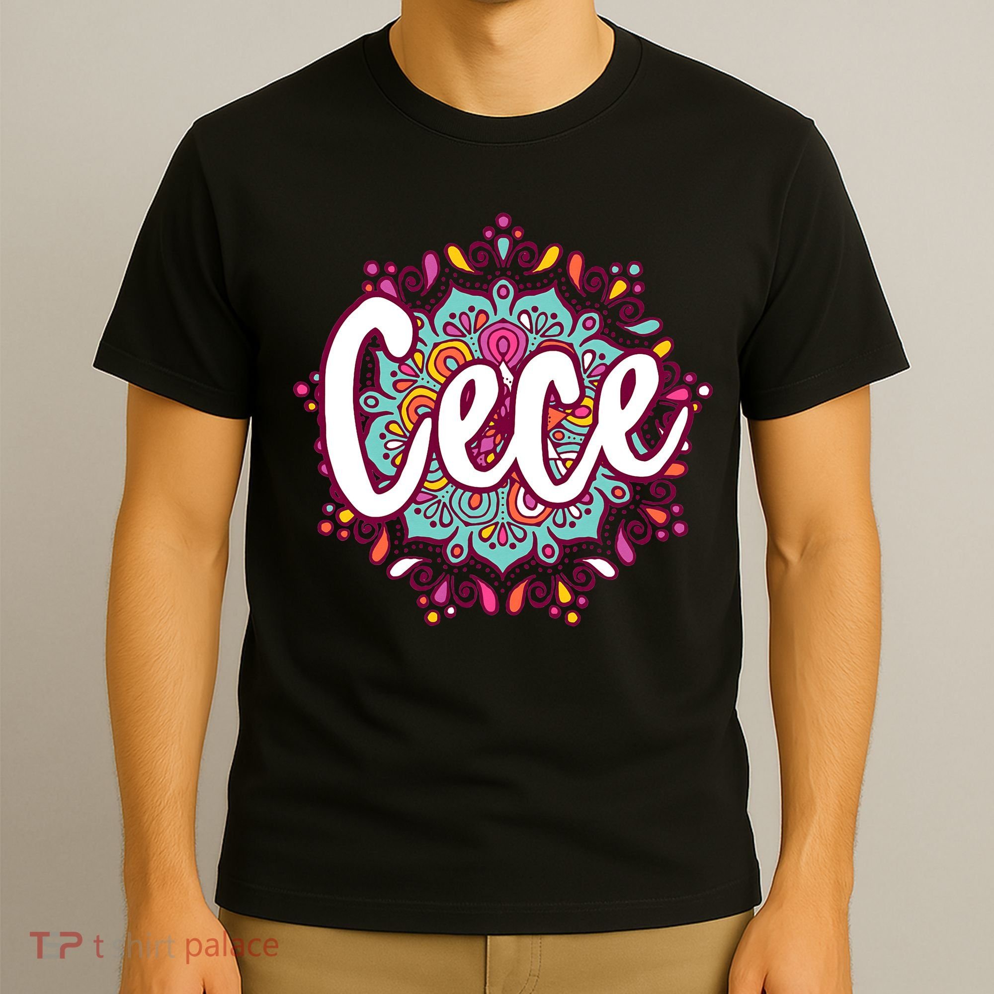 Mandala Cece  Grandma Christmas Birthday Mothers Day T-Shirt