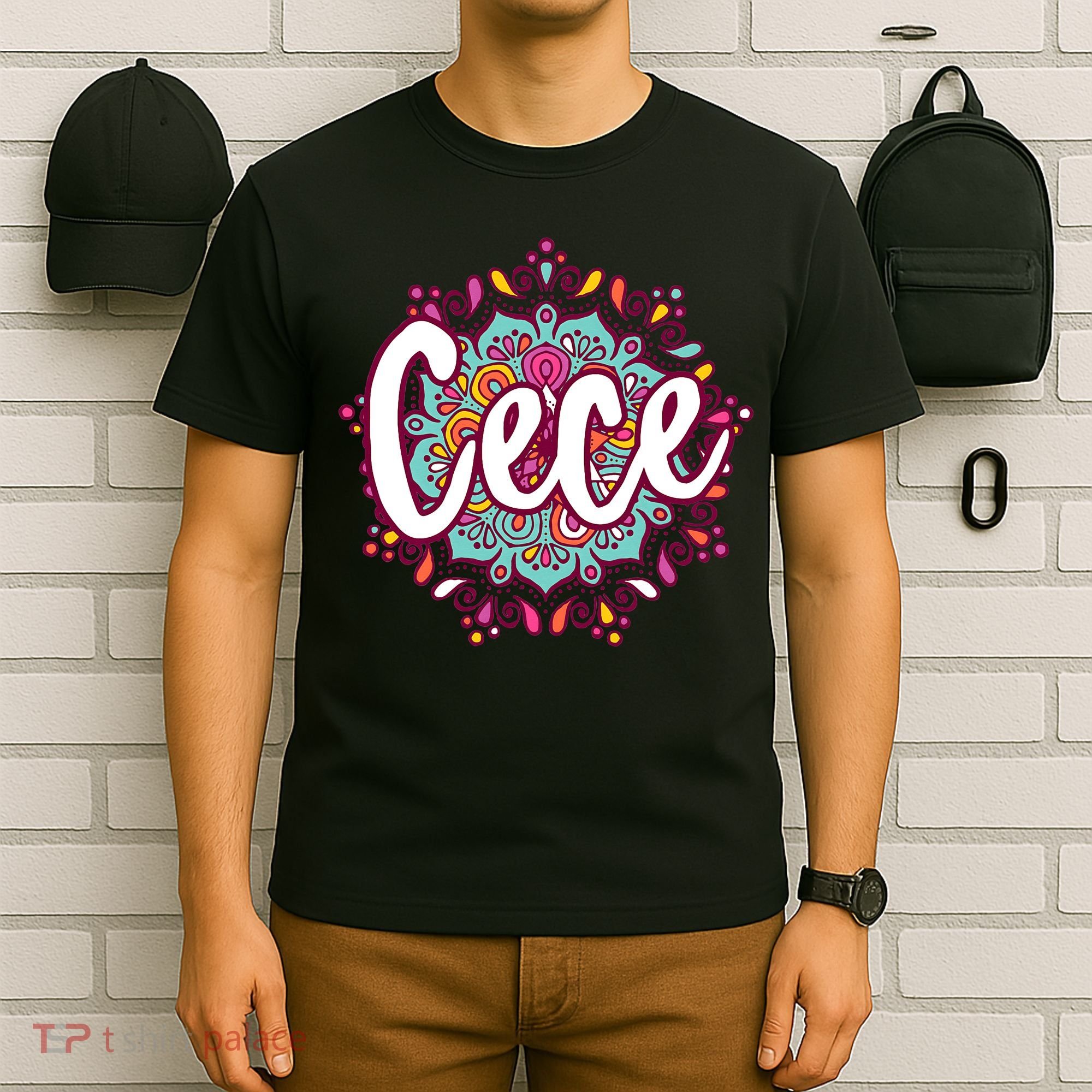 Mandala Cece  Grandma Christmas Birthday Mothers Day T-Shirt