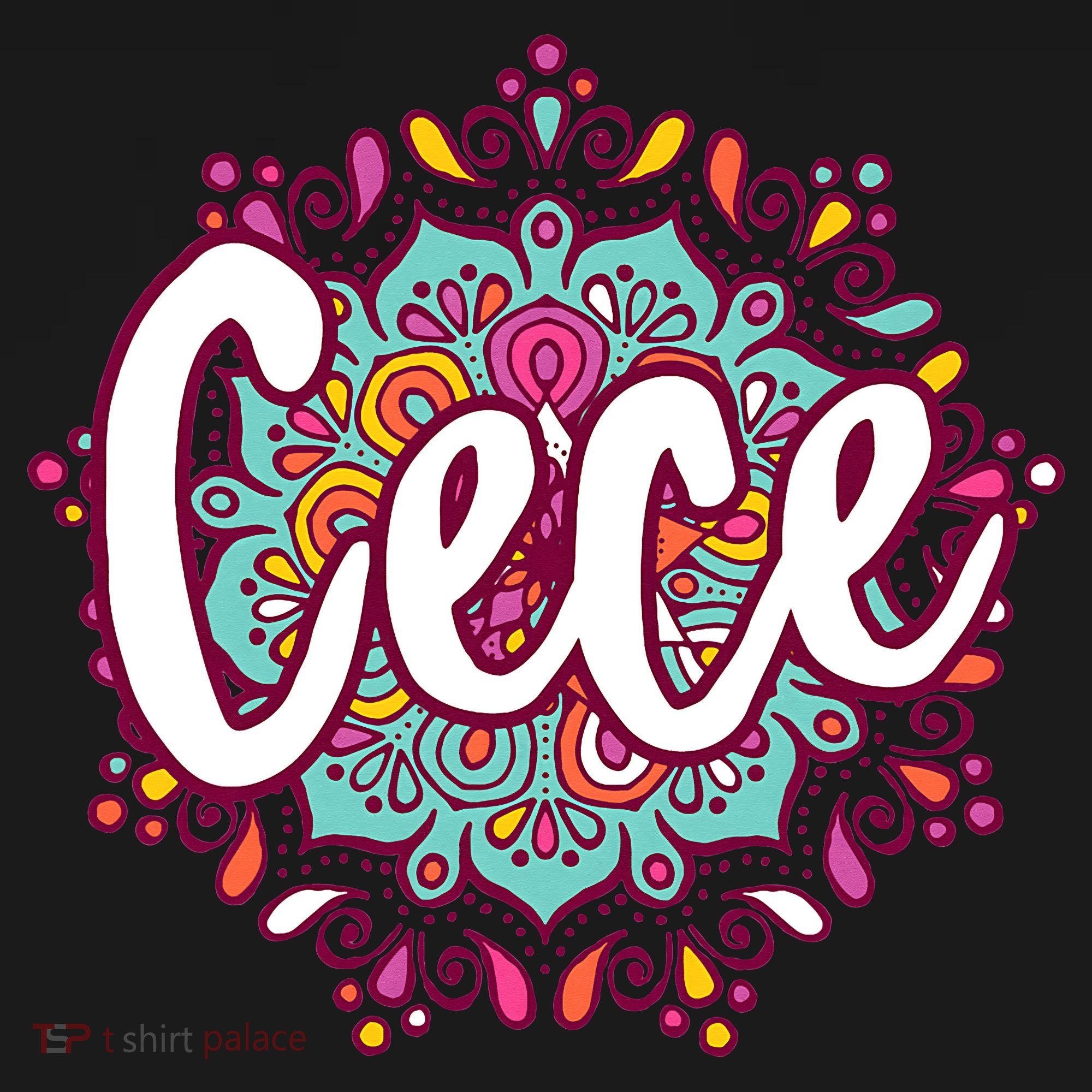 Mandala Cece  Grandma Christmas Birthday Mothers Day Women's Long Sleeve Shirt