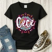 Mandala Cece  Grandma Christmas Birthday Mothers Day Women's T-Shirt thumb 3