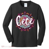 Mandala Cece  Grandma Christmas Birthday Mothers Day Kids Long Sleeve Shirt thumb 0