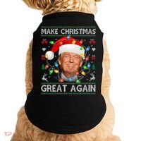 Make Christmas Great Again Funny Trump Ugly Christmas Gift Doggie Tank thumb 0