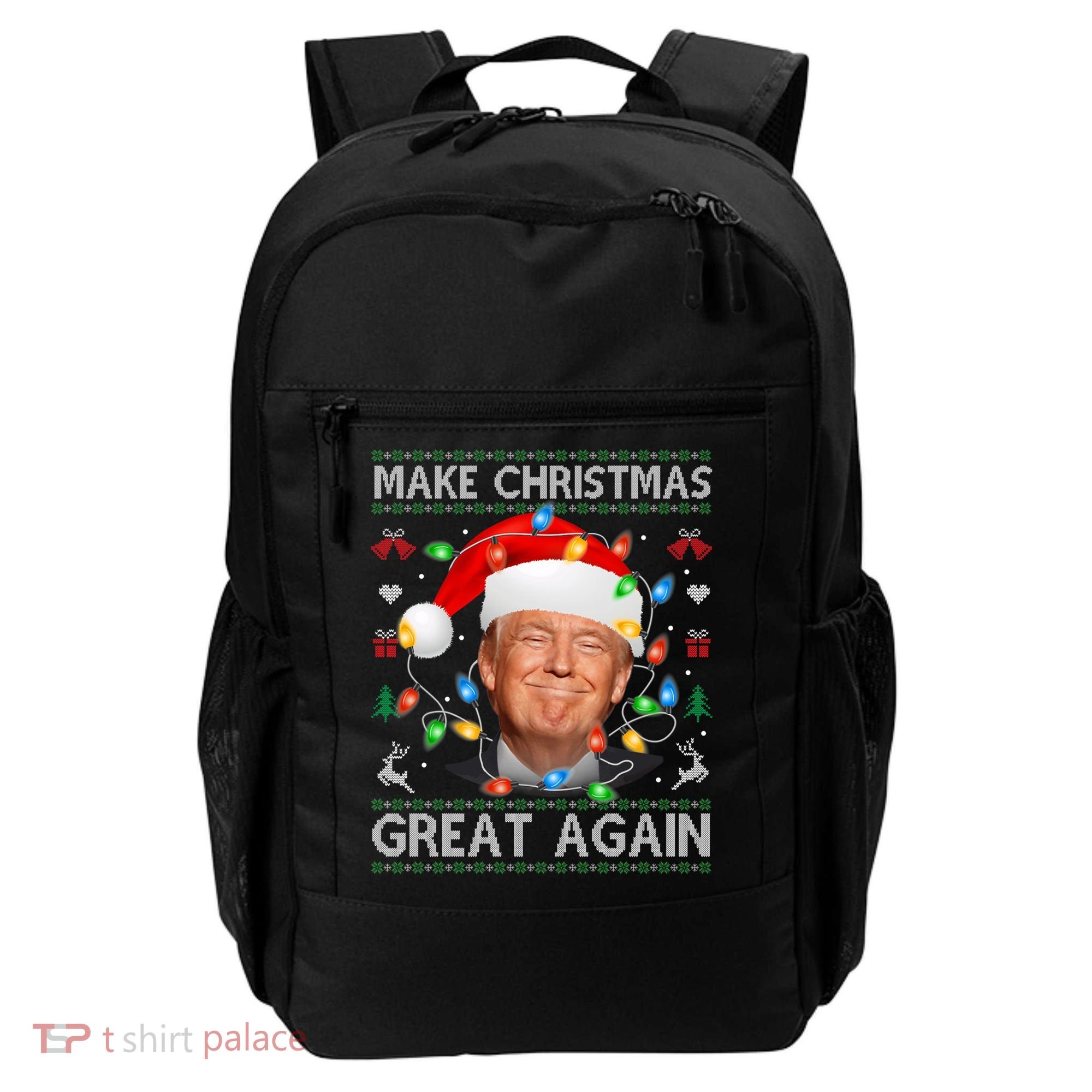Make Christmas Great Again Funny Trump Ugly Christmas Gift Backpack