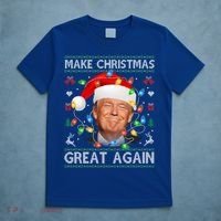 Make Christmas Great Again Funny Trump Ugly Christmas Gift T-Shirt thumb 5