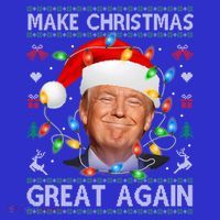 Make Christmas Great Again Funny Trump Ugly Christmas Gift Coaster thumb 2
