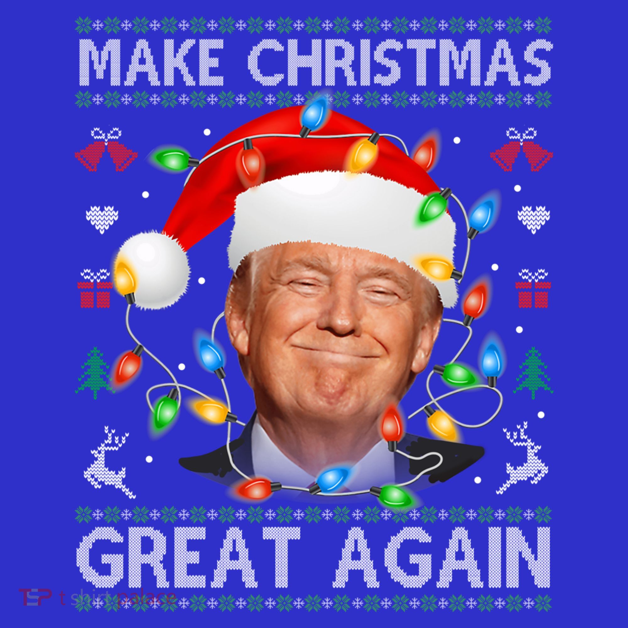 Make Christmas Great Again Funny Trump Ugly Christmas Gift Women's Tank Top