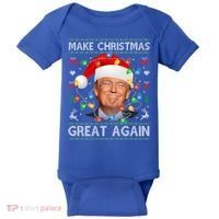 Make Christmas Great Again Funny Trump Ugly Christmas Gift Baby Bodysuit thumb 0