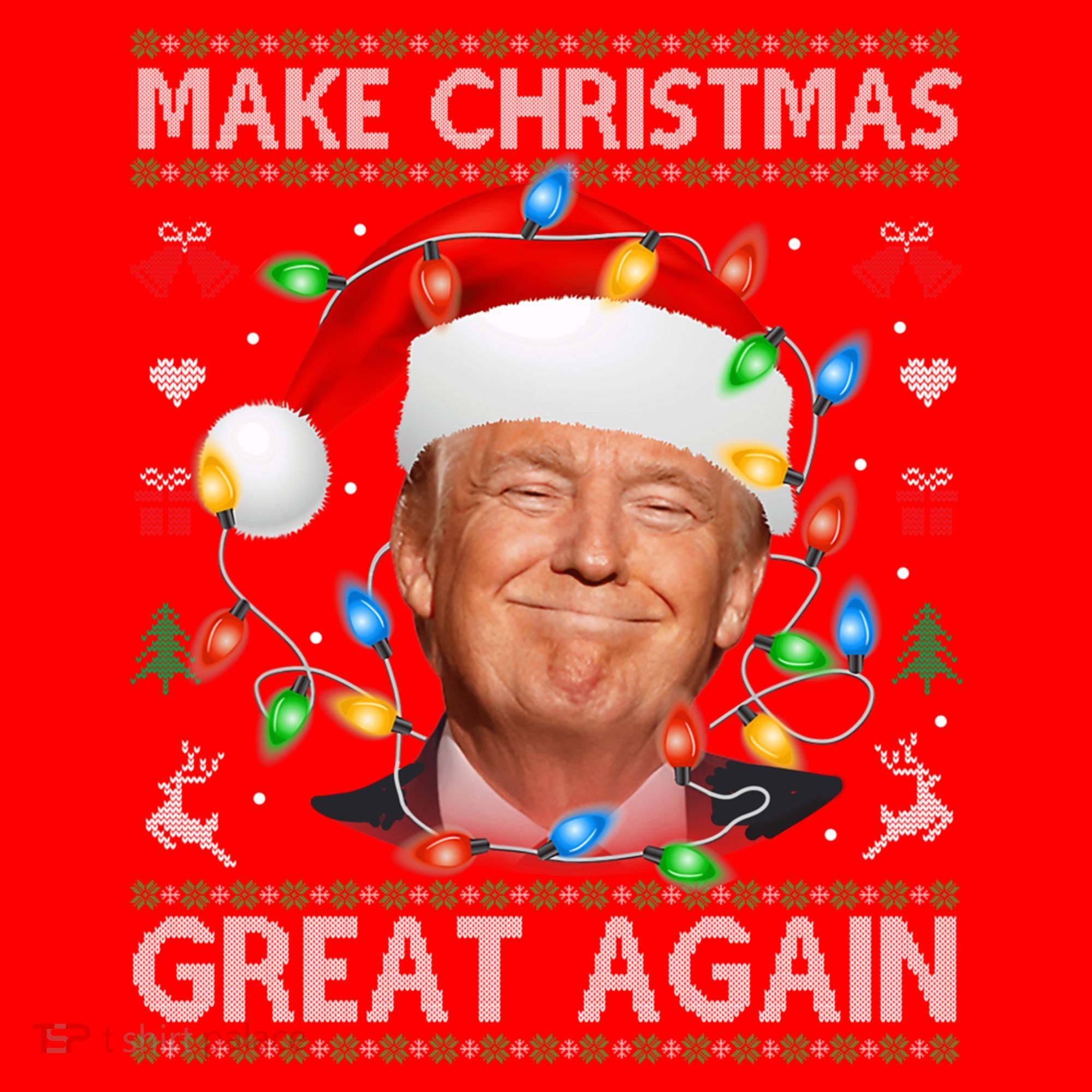 Make Christmas Great Again Funny Trump Ugly Christmas Gift Santa Hat