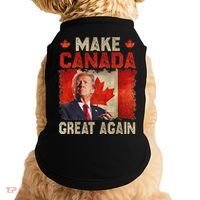 Make Canada Great Again Funny Trump President 2024 Doggie Tank thumb 0