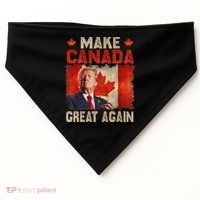 Make Canada Great Again Funny Trump President 2024 USA-Made Doggie Bandana thumb 0